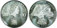(2000) Монета Замбия 2000 год 1000 квача "XXVII Летняя олимпиада Сидней 2000"  Медь-Никель  PROOF